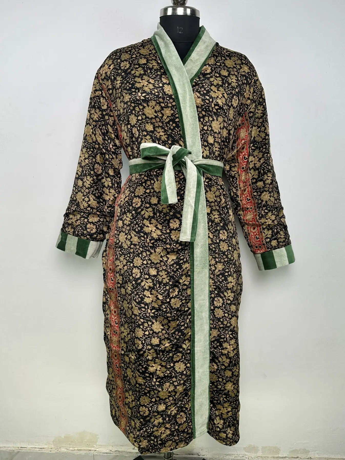 Luxury Velvet  Womens Kimono | Boho Reversible Dressing Gown With Lining, Womens Clothing, Bridal Robe, Smoking Jacket For Him, Spa Gift