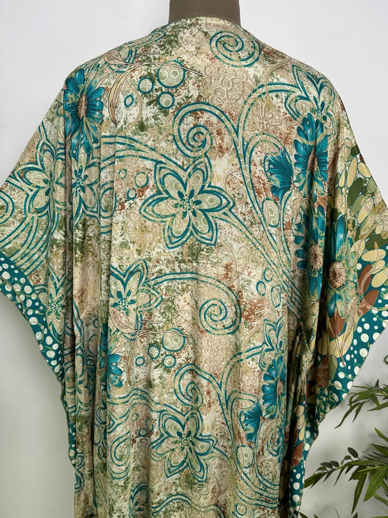 Kaftan Dress | Recycle Silky Soft Women Clothing, Oversize Resort Wear Caftan, Boho Beach Cover Up, Women Loose Fit Midi Dress, Gift for Her