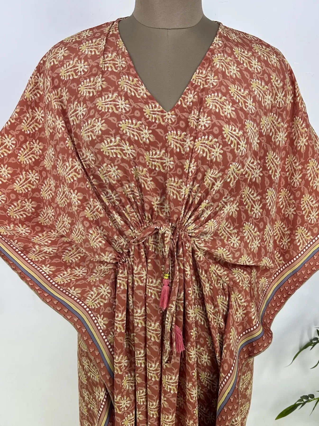 Boho Beach Cover Up Kaftan Dress | Oversize Resort Wear Caftan, Women Loose Fit Midi Dress, Recycle Silky Soft Women Clothing, Gift for Her