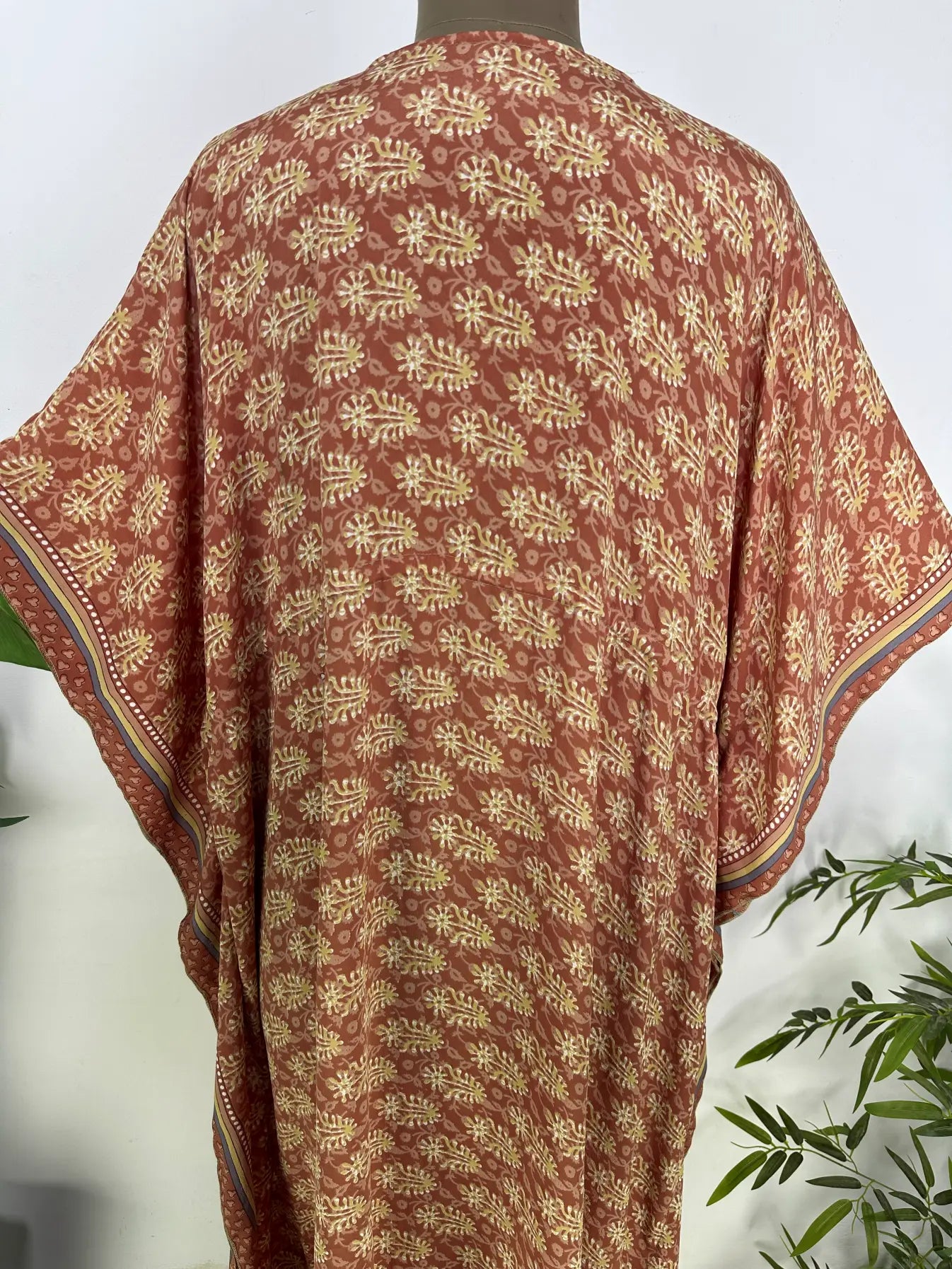 Boho Beach Cover Up Kaftan Dress | Oversize Resort Wear Caftan, Women Loose Fit Midi Dress, Recycle Silky Soft Women Clothing, Gift for Her