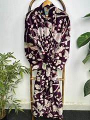 Luxury Velvet  Womens Kimono | Boho Reversible Dressing Gown With Lining, Womens Clothing, Bridal Robe, Smoking Jacket For Him, Spa Gift