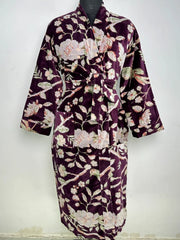 Luxury Velvet  Womens Kimono | Boho Reversible Dressing Gown With Lining, Womens Clothing, Bridal Robe, Smoking Jacket For Him, Spa Gift
