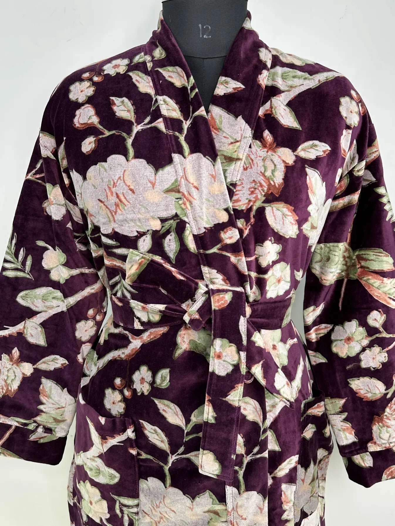 Luxury Velvet  Womens Kimono | Boho Reversible Dressing Gown With Lining, Womens Clothing, Bridal Robe, Smoking Jacket For Him, Spa Gift