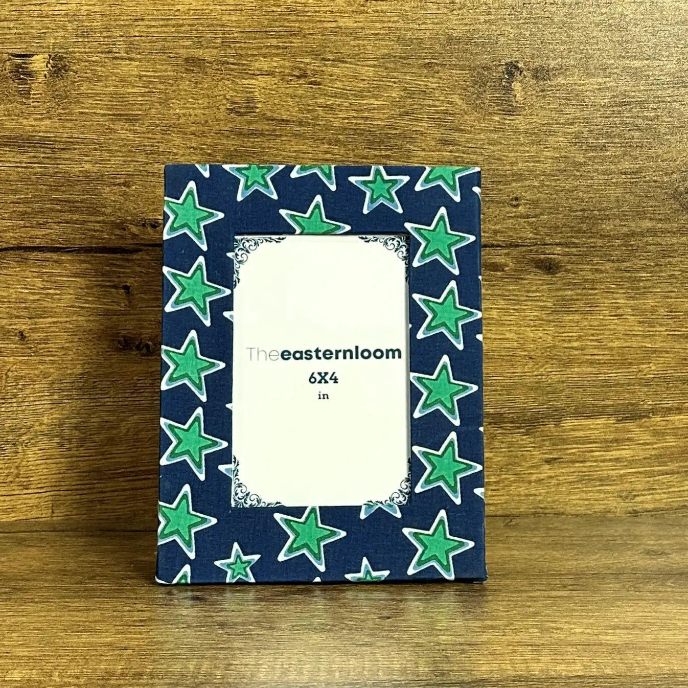 Picture Frame Cotton Fabric Wrapped Desktop Photo Frame | Floral Print Handmade Recycle Paper Stand Sustainable Gift Idea Eco Friendly Decor