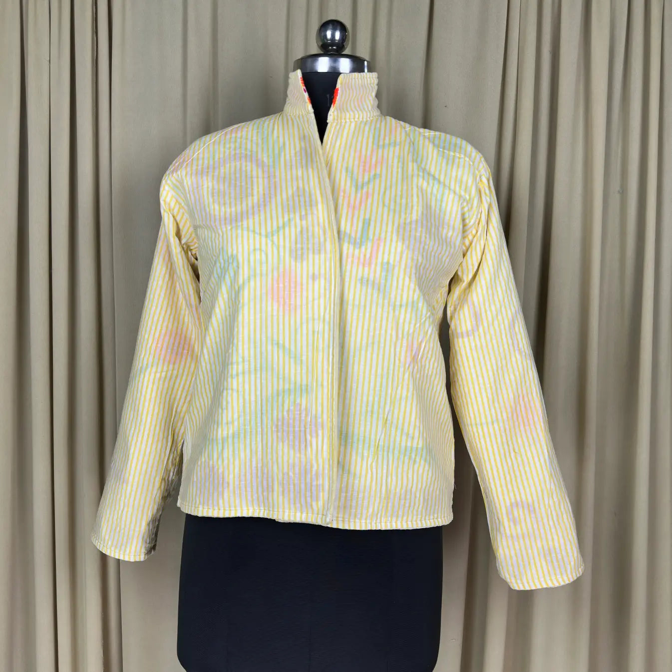 Boho Hand Embroidered Velvet Suzani Jacket Yellow Floral Open Front Coat Winter Wear Free Size Robe Retro Chic Free Size Robe Blazer for Her
