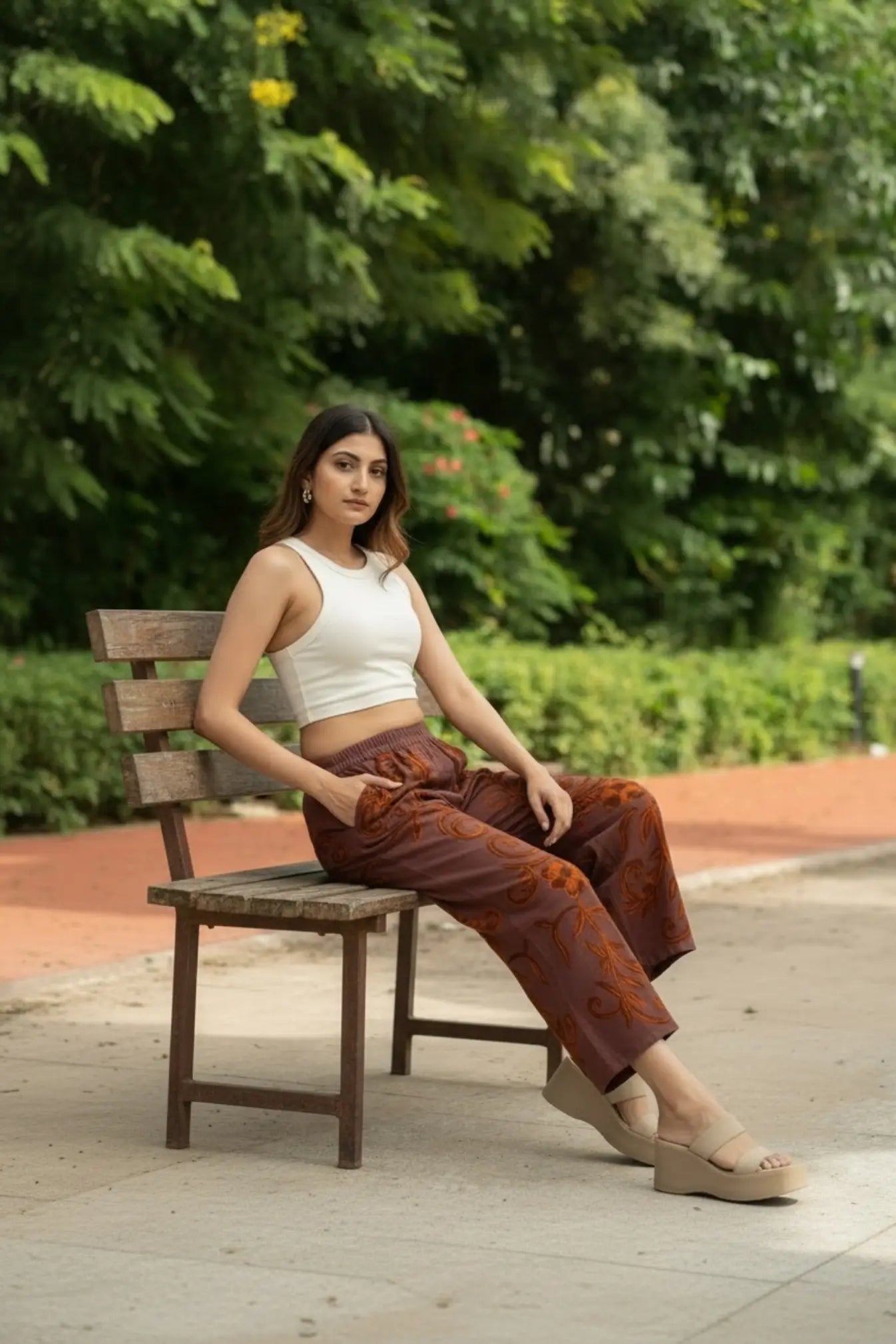 Cotton Suzani Embroidery Women Pajama | Hand Embroidered Floral Hippie Pant | Handcrafted Boho Loungewear Trouser One Size | Gift for Her