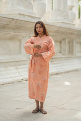 Luxury Cotton Kimono Robe for Women | Long Dressing Gown, Soft Breathable Loungewear, Sleepwear, Bridesmaid & Beach Resort Wear Gift for Her