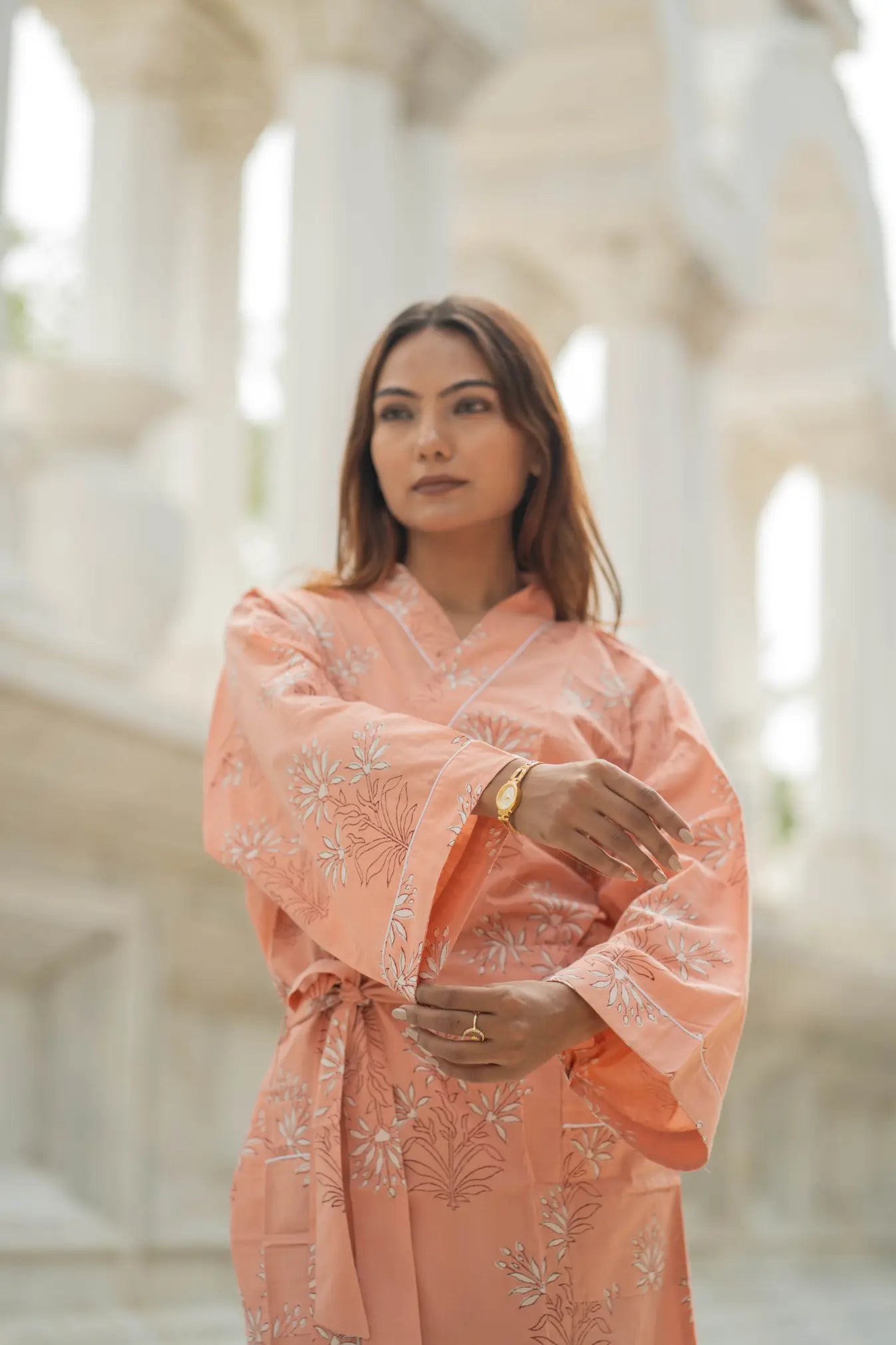 Luxury Cotton Kimono Robe for Women | Long Dressing Gown, Soft Breathable Loungewear, Sleepwear, Bridesmaid & Beach Resort Wear Gift for Her