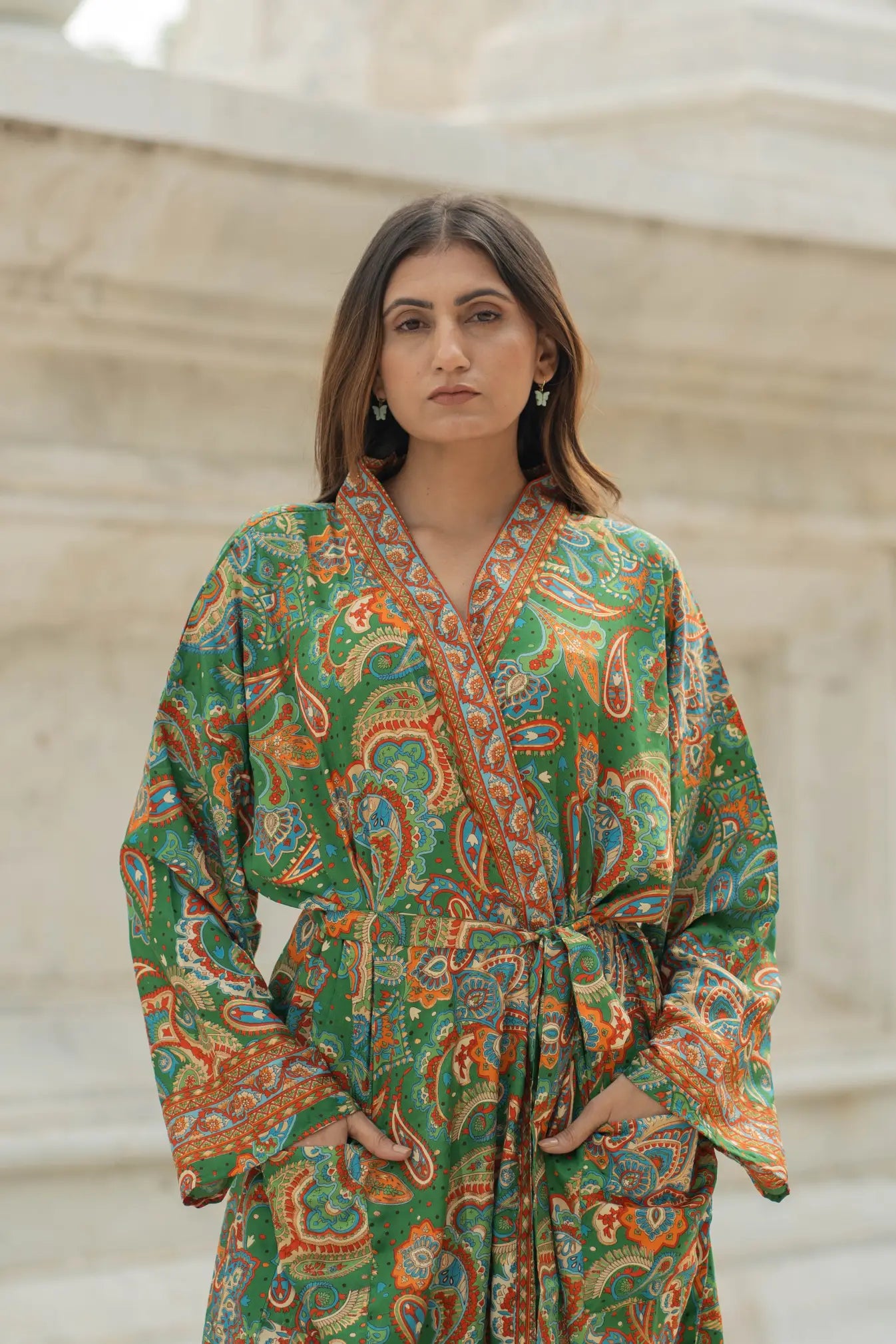 Luxury Silk Blend Kimono for Women | Long Dressing Gown, Soft Breathable Loungewear, Sleepwear, Bridesmaid & Beach Resort Wear Gift for Her