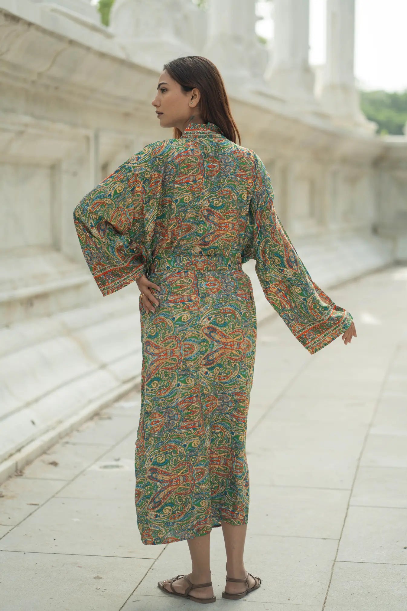 Luxury Silk Blend Kimono for Women | Long Dressing Gown, Soft Breathable Loungewear, Sleepwear, Bridesmaid & Beach Resort Wear Gift for Her