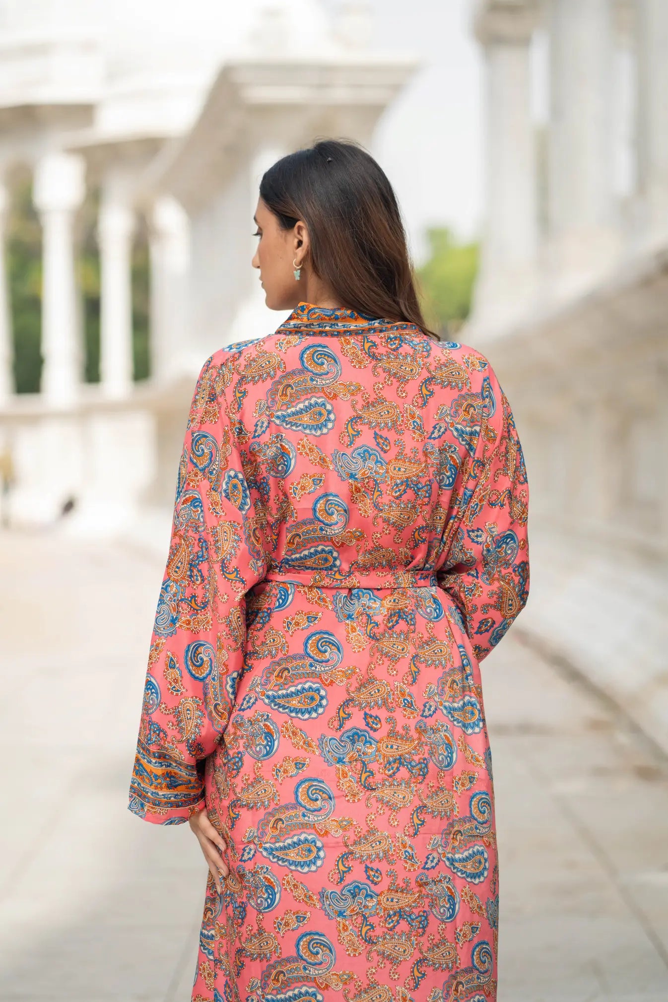 Luxury Silk Blend Kimono for Women | Long Dressing Gown, Soft Breathable Loungewear, Sleepwear, Bridesmaid & Beach Resort Wear Gift for Her