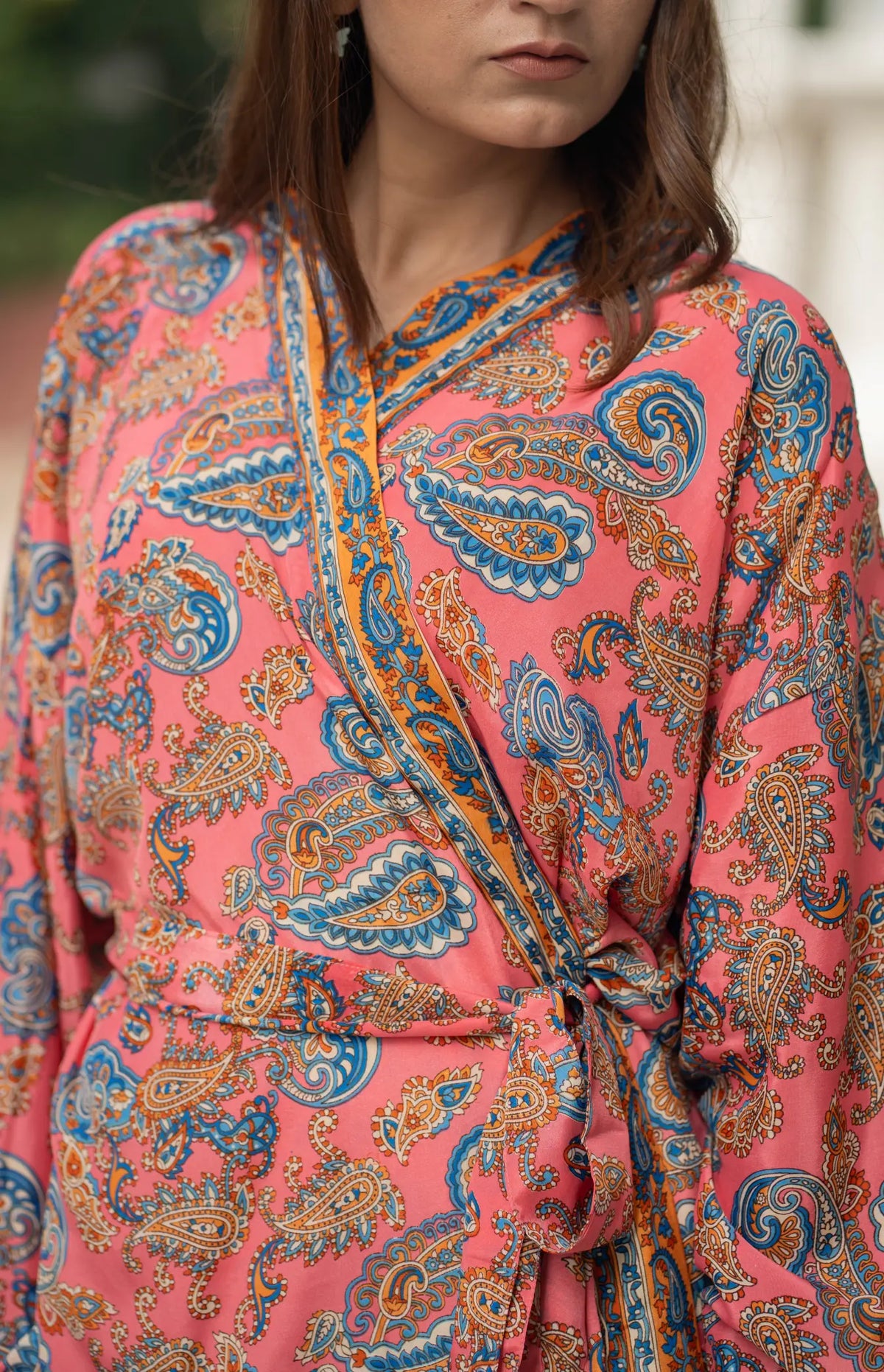 Luxury Silk Blend Kimono for Women | Long Dressing Gown, Soft Breathable Loungewear, Sleepwear, Bridesmaid & Beach Resort Wear Gift for Her