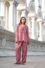 Luxury Silk Blend Women's Pajama Set | Soft Breathable Loungewear Sleepwear | Bridesmaid PJs, Side Pocket & Travel Bag, Perfect Gift for Her