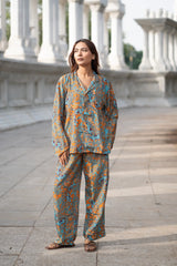 Luxury Silk Blend Women's Pajama Set | Soft Breathable Loungewear Nightwear | Bridesmaid PJs, With Side Pockets, Co ord Set, Gift for Her