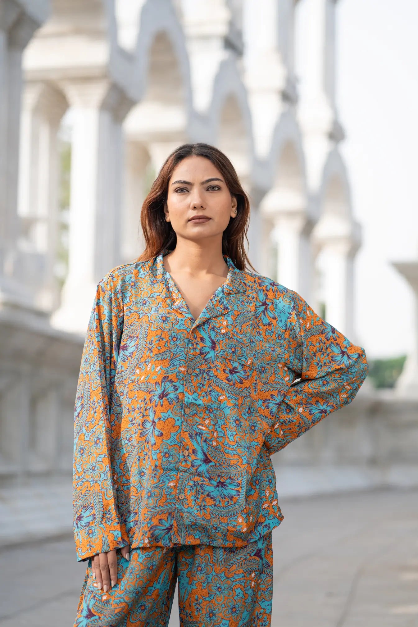Luxury Silk Blend Women's Pajama Set | Soft Breathable Loungewear Nightwear | Bridesmaid PJs, With Side Pockets, Co ord Set, Gift for Her