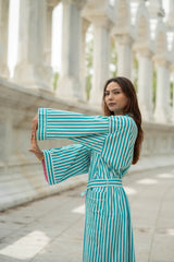 Boho Women Cotton Kimono Reversible Robe | Long Dressing Gown, Soft Breathable Loungewear Duster, Bridesmaid, Beach Resort Wear Gift for Her