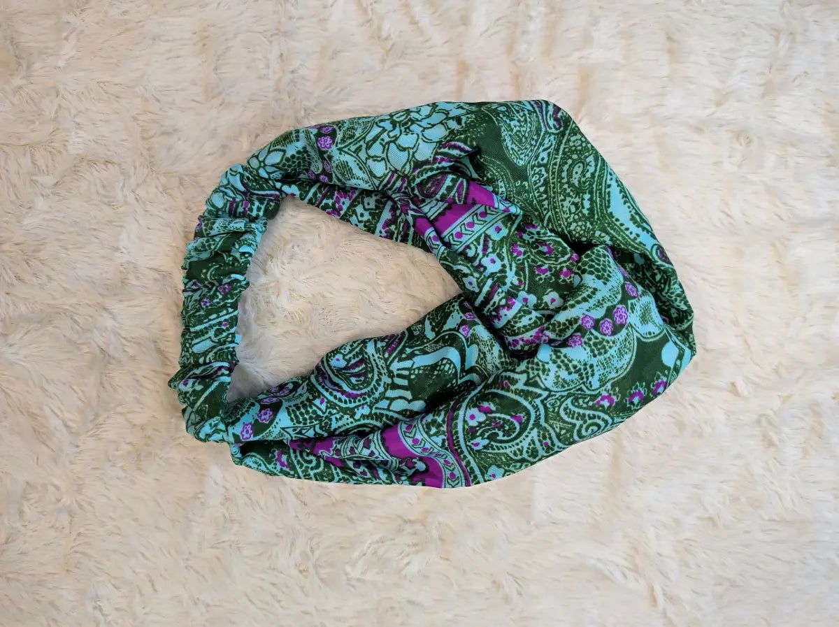 Bohemian Front Knot Handmade Recycled Vintage Silk Sari Headband Hair Accessories Cute Girly Bridesmaids Gift - Set of 3