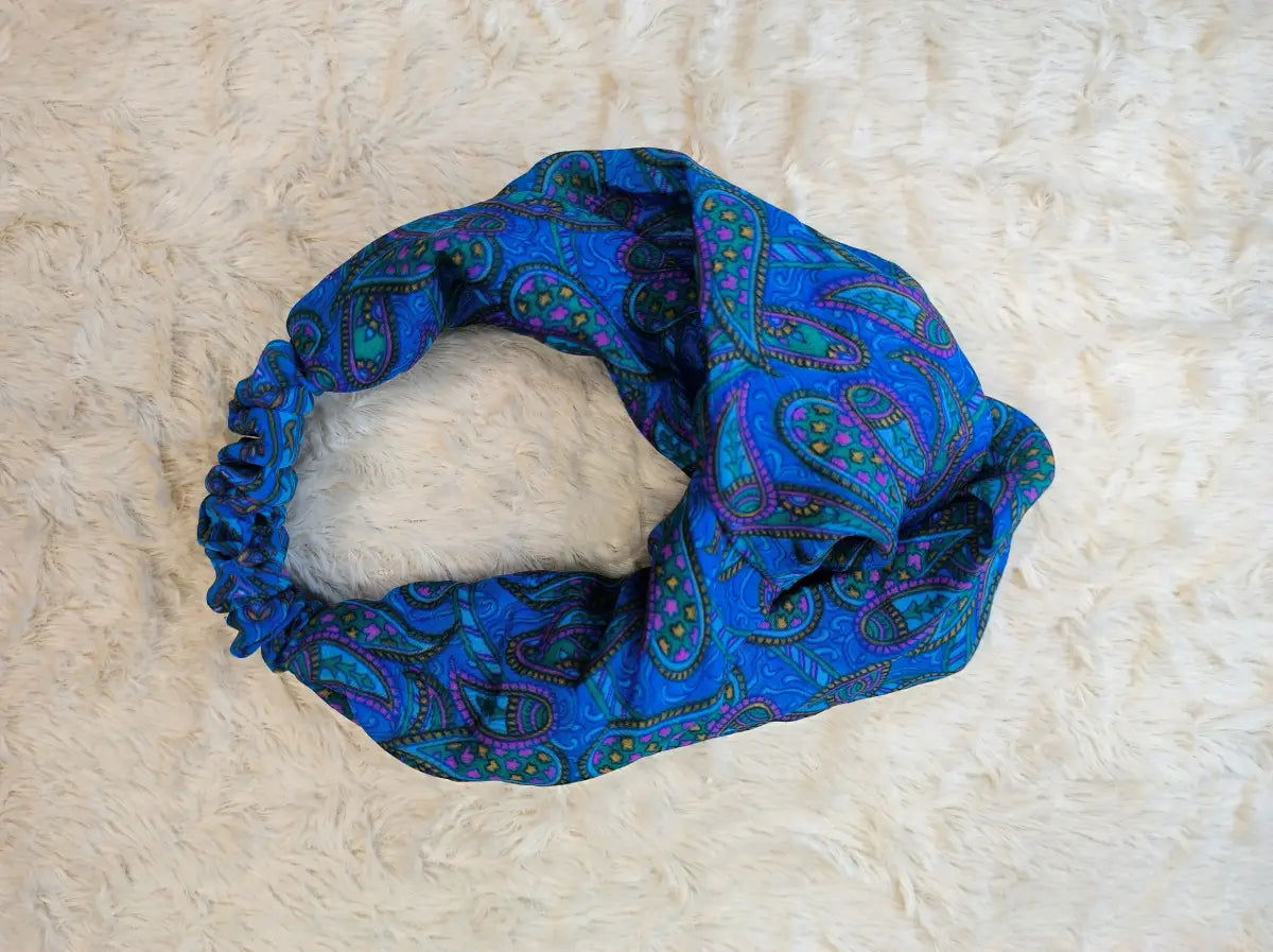 Bohemian Front Knot Handmade Recycled Vintage Silk Sari Headband Hair Accessories Cute Girly Bridesmaids Gift - Set of 3
