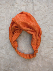 Bohemian Front Knot Handmade Recycled Vintage Silk Sari Headband Hair Accessories Cute Girly Bridesmaids Gift - Set of 3