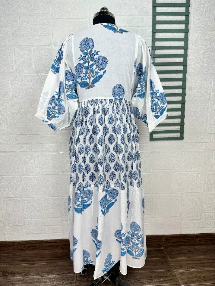 Boho Pure Cotton Maxi Dress Soft Breathable Sustainable Clothing For All Occasions | Perfect Gift For Her