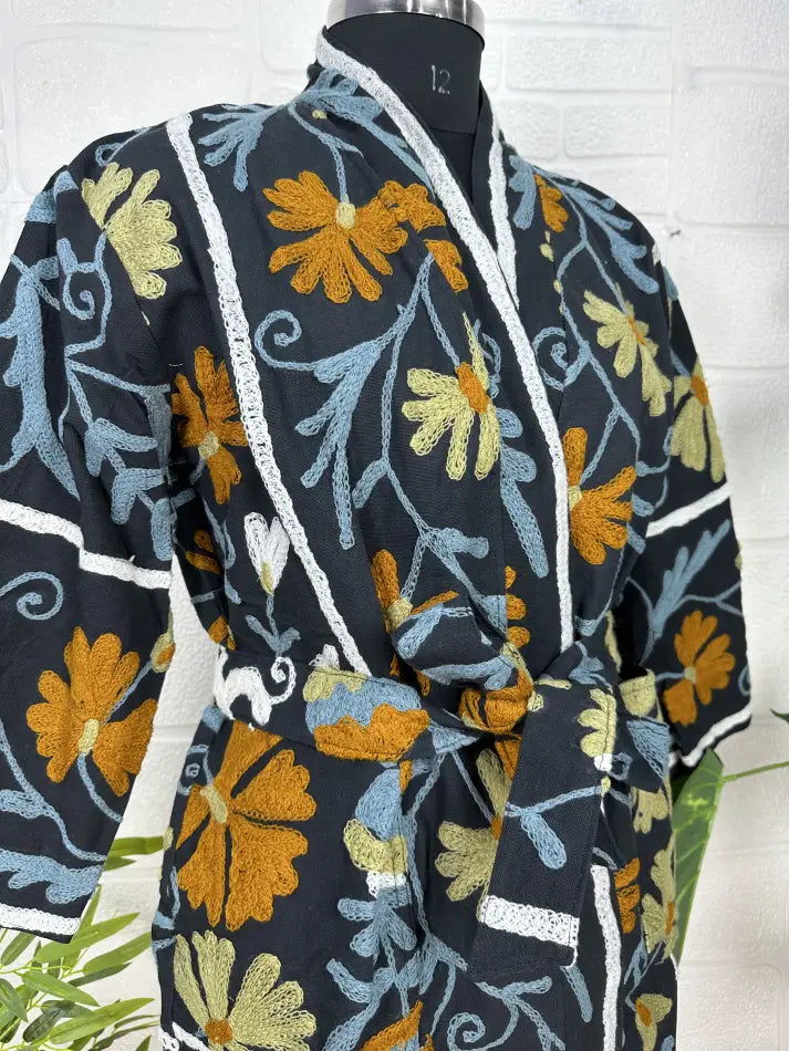 Handmade Suzani Embroidery Jacket Bohemian Style Artisan Made Jacket | Vibrant Floral Patterns | Gift For Her
