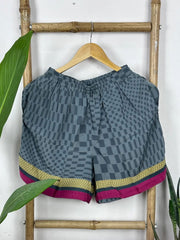 Men's Silk Blend Boho Short Boxer, Nightwear, Loungewear ,Beachwear ,Housewear ,Fitnesswear ,Holidays wear or Everyday Use | S/M Size