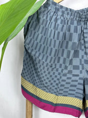Men's Silk Blend Boho Short Boxer, Nightwear, Loungewear ,Beachwear ,Housewear ,Fitnesswear ,Holidays wear or Everyday Use | S/M Size