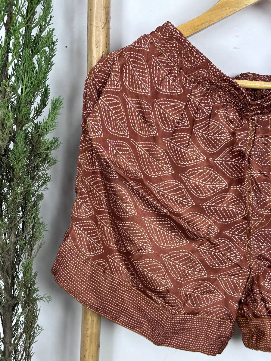 Men's Silk Blend Boho Short Boxer, Nightwear, Loungewear ,Beachwear ,Housewear ,Fitnesswear ,Holidays wear or Everyday Use | S/M Size
