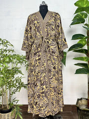 New Silk Riya Long Kimono Boho Robe Soft Lightweight Breathable Beach Coverup | Perfect Gift For Her
