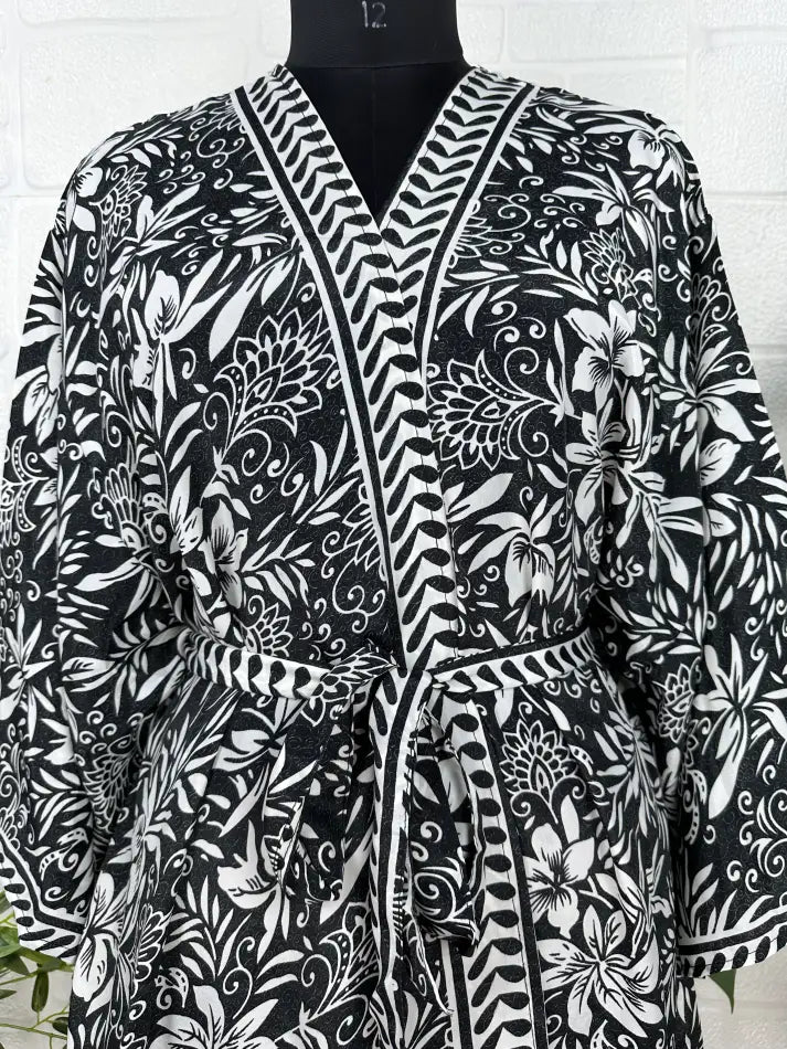 New Silk Riya Long Kimono Boho Robe Soft Lightweight Breathable Beach Coverup | Perfect Gift For Her