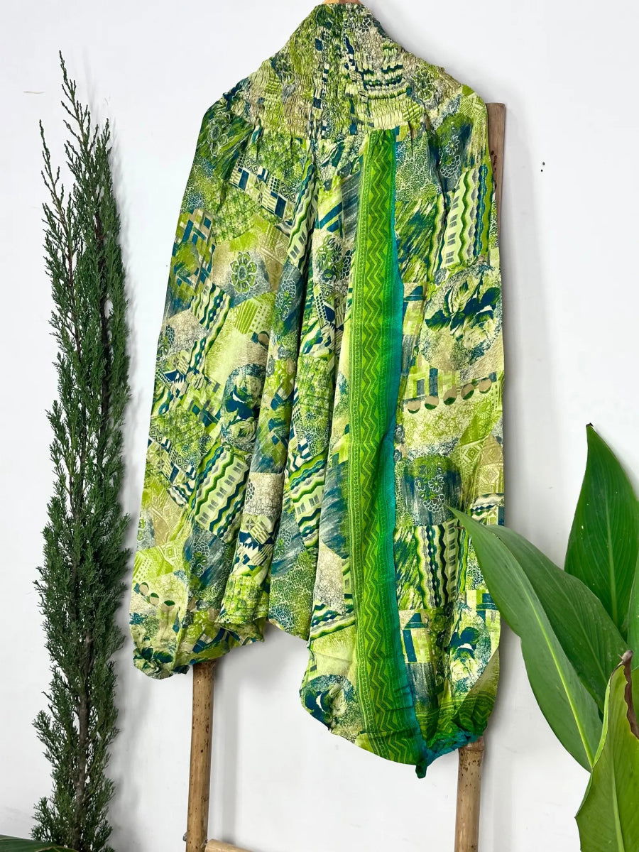 Recycle Silk Hareem Afgani Style Yoga Relaxed Fit Pant | Indian Handmade Super Comfy Genie Drop Unisex Boho Hippie Night Pajama