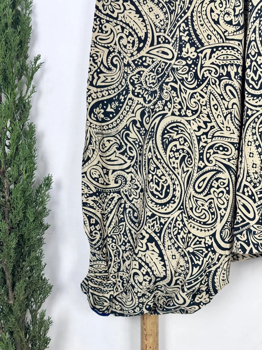 Recycle Silk Hareem Afgani Style Yoga Relaxed Fit Pant | Indian Handmade Super Comfy Genie Drop Unisex Boho Hippie Night Pajama